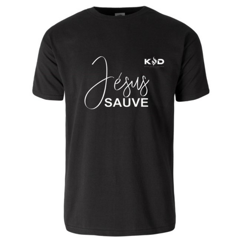 Tee-shirt à manches courtes avec logo KD Ministries - Jésus Sauve